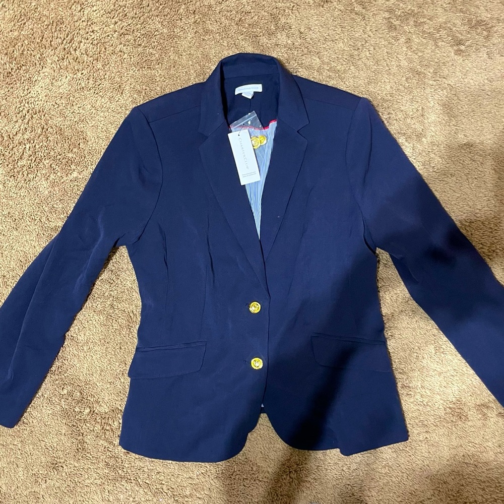 Beautiful navy and gold  blazer